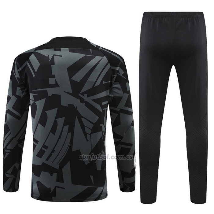 Chandal de Sudadera del Paris Saint-Germain Jordan 2022-2023 Negro y Gris